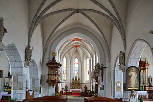 Eisgarn, Pfarrkirche Mariä Himmelfahrt, gotischer Bau (ab 1330)