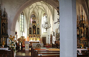 Sankt Pantaleon, Pfarrkirche hl. Pantaleon, spätgotische Hallenkirche