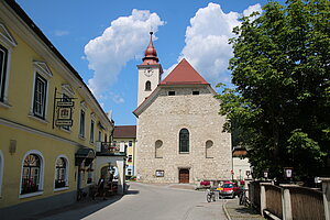 Göstling an der Ybbs, Pfarrkirche hl. Andreas, spätbarocker Saalbau mit West-Turm