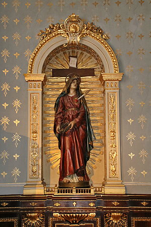 Mayerling, Kirche St. Josef, 1889 errichtet, Mater dolorosa, Viktor Tilgner, um 1880-1890, gestiftet von Kaiserin Elisabeth