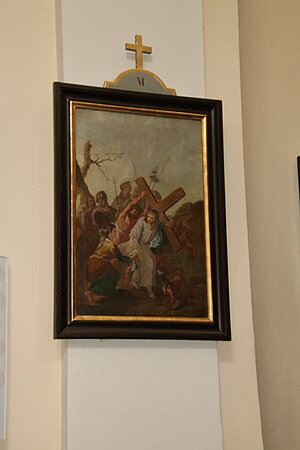 Etsdorf am Kamp, Pfarrkirche hl. Jakobus der Ältere, Kreuzweg, Leopold Mitterhofer, 1834