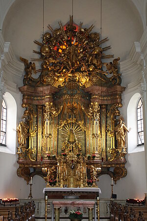 Maria Schutz, Pfarr- und Wallfahrtskirche, Hochaltar, 1740