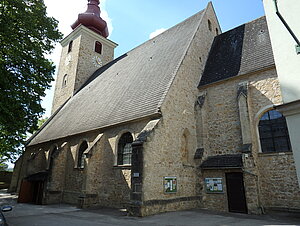 Maria Anzbach, Pfarr- und Wallfahrtskirche Unsere Liebe Frau als Mutter der Barmherzigkeit - spätgotische Staffelkirche