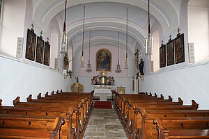 Mitterndorf an der Fischa, Pfarrkirche hl. Katharina, barocke Saalkirche, 1775
