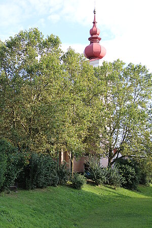 Orth an der Donau, Blick auf die Pfarrkirche