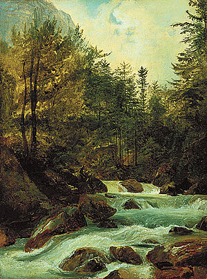 F. Gauermann, Der Waldbach Strubb bei Hallstatt, um 1831