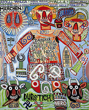 August Walla, Märchen, 1989, Gugging Künstler