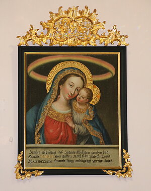 Hollenstein an der Ybbs, Pfarrkirche hll. Johannes der Täufer und Nikolaus, Kopie des Gnadenbildes "Madonna del buon consiglio" in Genazzano bei Rom, 18. Jh.