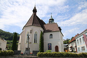 Randegg, Pfarrkirche hl. Maria Unbefleckte Empfängnis, ehem. Wallfahrtskirche Maria am Moos, Blick auf den Chor