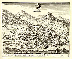 Merian Waidhofen an der Ybbs, Kupferstich und Radierung, 26,7x34,7 cm, 1649