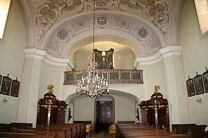 Theresienfeld, Pfarrkirche hl. Kreuz, ab 1767 von Josef Gerl errichtet