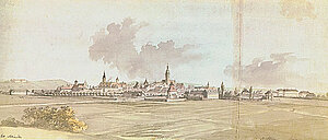 Johann Josef Shcindler, Die Stadt St. Pölten von Süden, um 1820