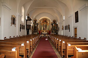 Mannersdorf, Pfarrkirche hl. Martin, barocke Saalkirche, um 1638