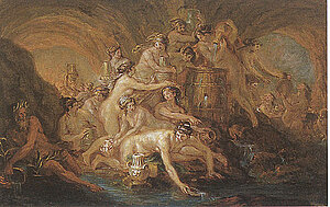 Martin Michael Schmidt, Das Fass der Danaiden, Öl/Holz, um 1784, NÖLM