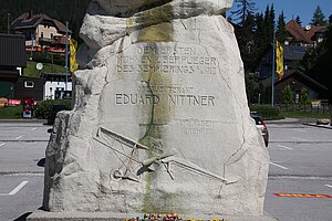 Semmering, Denkmal Feldpilot Oberstleutnant Eduard Nittner, anlässlich der Überfliegung des Semmerings am 3. Mai 1912, 1914 errichtet
