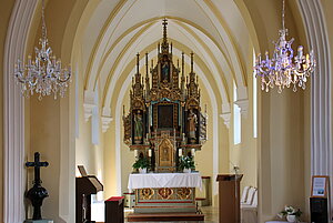 Steinpart, Filial- und Wallfahrtskirche Maria Steinparz, 1857 Baubeginn
