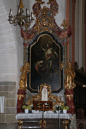 Tulln, Stadtpfarrkirche hl. Stephan, Seitenaltar Verkündigung an Maria, Maulpertsch-Werkstatt