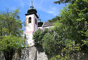 Gaaden, Pfarrkirche hl. Jakobus der Ältere, barocker Erweiterungsbau der romanischen Saalkirche, um 1740