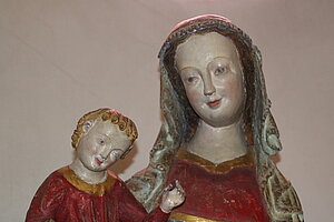 Bad Erlach, Pfarrkirche hl. Antonius von Padua, Kopie der Erlacher Madonna, Original im Dom- und Diözesanmuseum Wien, 1320-30