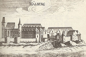 Schloss Mailberg, Kupferstich von Georg Matthäus Vischer, aus: Topographia Archiducatus Austriae Inferioris Modernae, 1672
