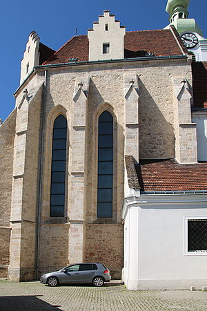 Neunkirchen, Pfarrkirche Mariae Himmelfahrt, Bau ab 12. Jh., Chor 1. Viertel 15. Jh.