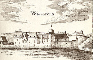 Wieselburg, Kupferstich von Georg Matthäus Vischer, aus: Topographia Archiducatus Austriae Inferioris Modernae, 1672