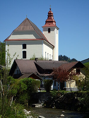 Frankenfels, Pfarrkirche hl. Margareta, Saalkirche mit barockem Langhaus