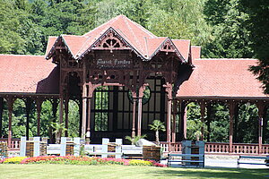 Reichenau, Musikpavillon im Kurpark, ehem. Wandelhalle, 1903 von Carl Weinzettel errichtet