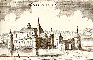 Waldreichs am Kamp, Kupferstich von Georg Matthäus Vischer, aus: Topographia Archiducatus Austriae Inferioris Modernae, 1672