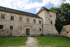 Burg Neuhaus, nach Zerstörung durch die Osmanen 1694 Errichtung einer Glasfabrik