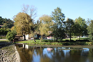 Gars, Kampbad mit Schwimmschule, ab 1884 angelegt