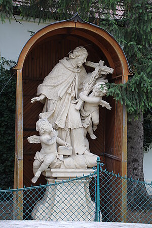 Bad Deutsch-Altenburg, Statue hl. Johannes Nepomuk, Mitte 18. Jahrhundert