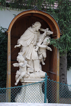 Bad Deutsch-Altenburg, Statue hl. Johannes Nepomuk, Mitte 18. Jahrhundert