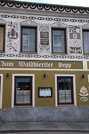 Schrems, Geburtshaus des Waldviertler Heimatdichters Josef Allram