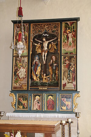 Pöggstall, Pfarrkirche hl. Anna, ehem. Schlosskirche, spätgotischer Doppelflügelaltar