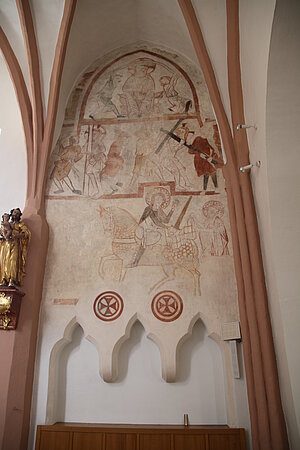 St. Martin am Ybbsfelde, Pfarrkirche hl. Martin, Fresken im Chor, um 1330
