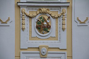 Pöchlarn, Oskar-Kokoschkagasse 10, seccesionistisch-späthistoristische Fassade, 1908, Detail