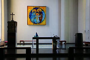 Kematen, Pfarrkirche Hl. Familie, Hochaltar, Leopold Radax, um 1930