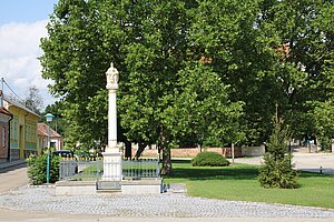 Seefeld, Säule mit Gnadenstuhl, Mitte 19. Jh.