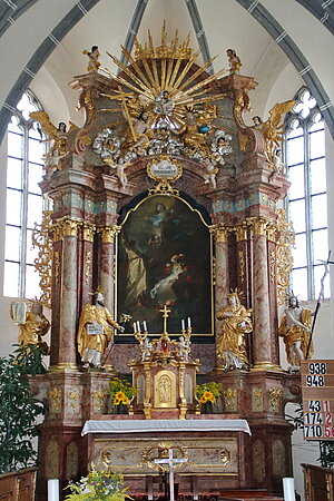 Rastenfeld, Pfarrkirche Mariae Himmelfahrt, Hochaltar, 1757
