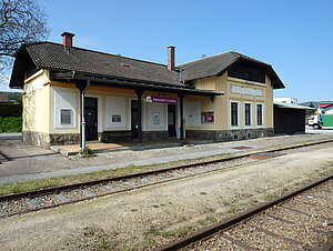 Emmersdorf, Bahnhof mit Aufnahmegebäude, 1909