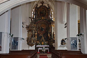 St. Michael, Filialkirche hl. Michael, Hochaltar, 1690, aus der Stadtpfarrkirche Stein