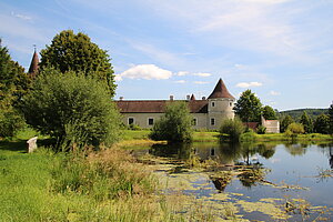 Waldreichs, Schloss Waldreichs, ab 1530 Um- und Ausbau zu Wasserschloss, nach Plünderung 1620 Wiederaufbau