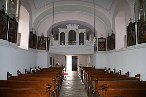 Mitterndorf an der Fischa, Pfarrkirche hl. Katharina, barocke Saalkirche, 1775