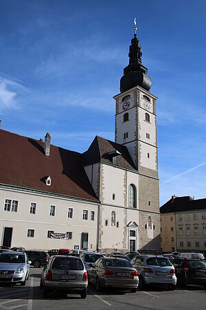 St. Pölten, Dom Mariae Himmelfahrt, spätroman. Pfeilerbasilika mit hochbarocker Innenadaptierung