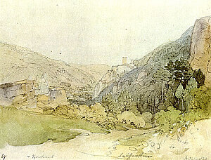 Thomas Ender, Blick auf die Ruine Rauhenstein und in das Helenental