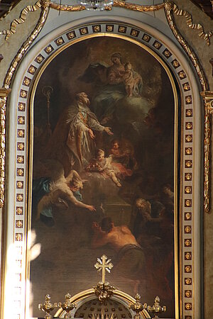 Röschitz, Pfarrkirche hl. Nikolaus, Hochaltarbild von Martin Johann Schmidt, 1781