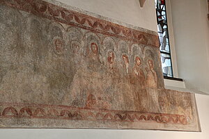 Leobendorf, Pfarrkirche hl. Markus, Fresken im Chor, um 1340