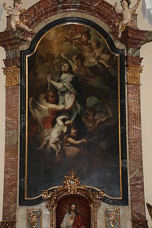 Pöchlarn, Pfarrkirche Mariae Himmelfahrt, Hl. Johannes Nepomuk, Martin Johann Schmidt, 1753