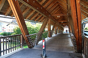 Lunz, Kunstbrücke - ehem. Doktorbrücke oder St. Johannesbrücke, 2005 neu errichtet und als Ausstellungsraum genützt